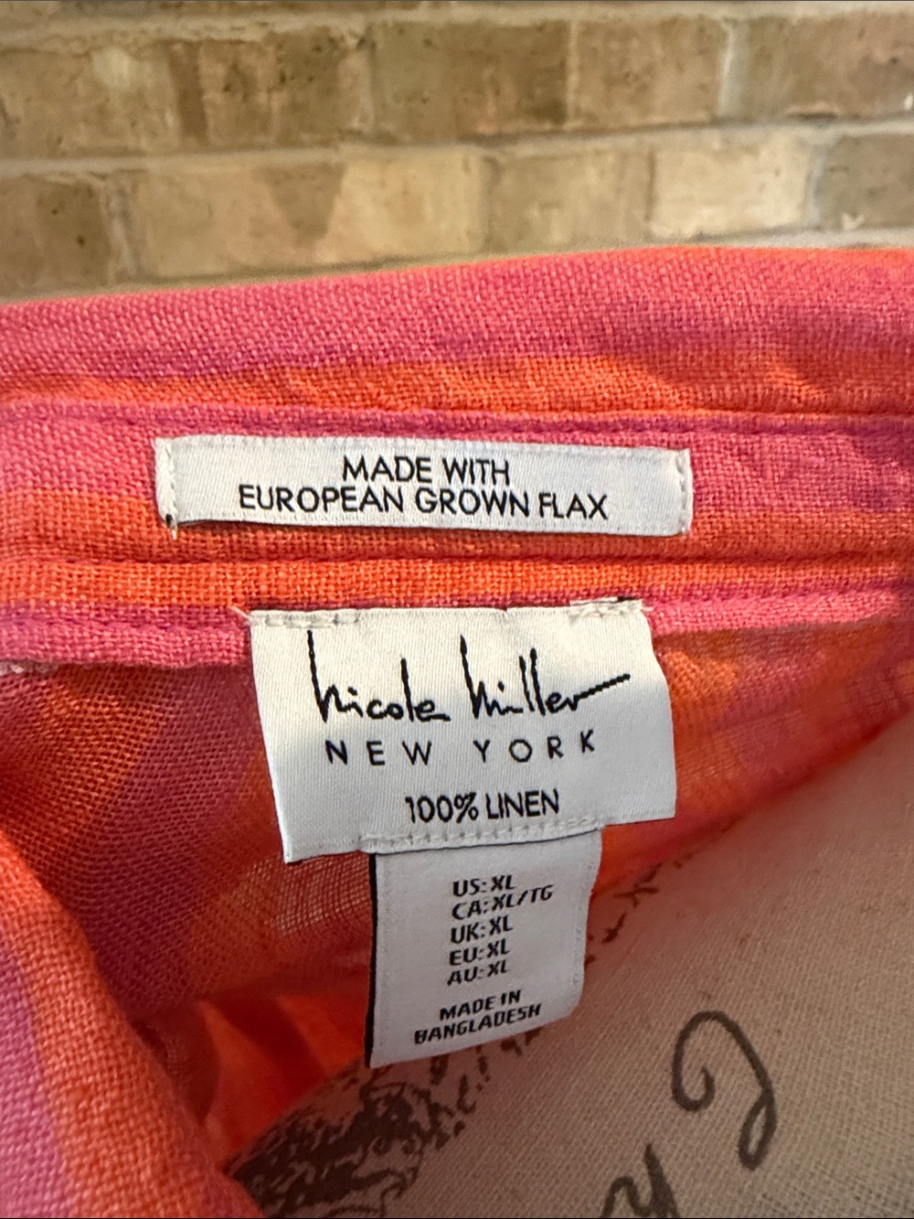 Nicole Miller Linen Shirt - Picture 3 of 4